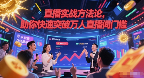 直播实战方法论，助你快速突破万人直播间门槛-人人创业优云网，国内各种创业项目下载网站