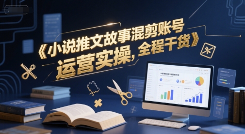 小说推文故事混剪账号运营实操，全程干货-人人创业优云网，国内各种创业项目下载网站