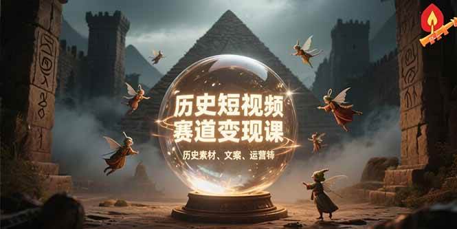 （15386期）历史短视频赛道变现课，百集素材库应用，文案剪辑技巧，账号运营全案-人人创业优云网，国内各种创业项目下载网站