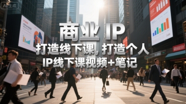 商业IP打造线下课，打造个人 IP线下课视频+笔记-人人创业优云网，国内各种创业项目下载网站