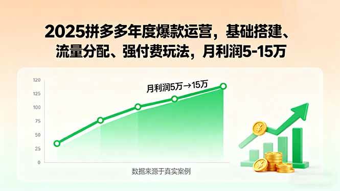 （15973期）2025拼多多年度爆款运营，基础搭建、流量分配、强付费玩法，月利润5-15万-人人创业优云网，国内各种创业项目下载网站
