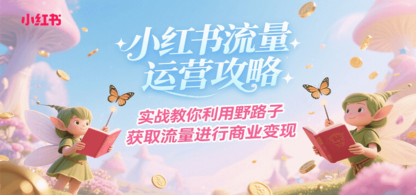 小红书流量运营攻略，实战教你利用野路子获取流量进行商业变现-人人创业优云网，国内各种创业项目下载网站