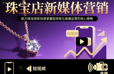 珠宝店新媒体营销，助力珠宝商家快速掌握短视频与直播运营的核心策略-人人创业优云网，国内各种创业项目下载网站