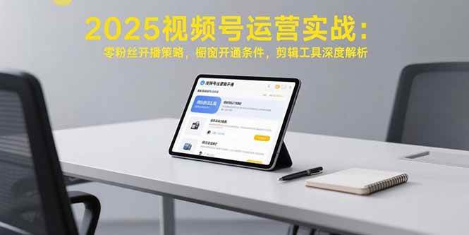 （15505期）2025视频号运营实战：零粉丝开播策略，橱窗开通条件，剪辑工具深度解析-人人创业优云网，国内各种创业项目下载网站