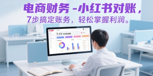 电商财务-小红书对账，7步搞定账务，轻松掌握利润-人人创业优云网，国内各种创业项目下载网站