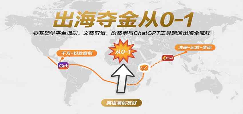 出海夺金从0-1：零基础学平台规则、文案剪辑，附案例与ChatGPT工具跑通出海全流程-人人创业优云网，国内各种创业项目下载网站