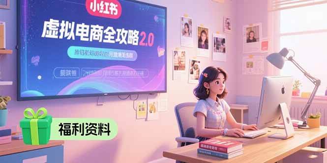 （15387期）虚拟电商全攻略2.0，开店选品实操流程，账号定位、货源发布、笔记发布技巧-人人创业优云网，国内各种创业项目下载网站
