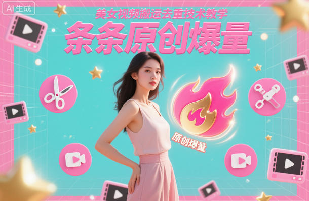 美女视频搬运去重技术教学，条条原创爆量-人人创业优云网，国内各种创业项目下载网站