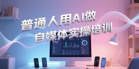 普通人用AI做自媒体实操培训，普通人一个人用ai做自媒体，视频制作、短视频引流、直播带货，轻松入门-人人创业优云网，国内各种创业项目下载网站